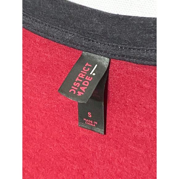 Kane Brown Red Gray Jersey V Neck Shirt Womens S Stretch Country Music Sporty - Picture 6 of 7